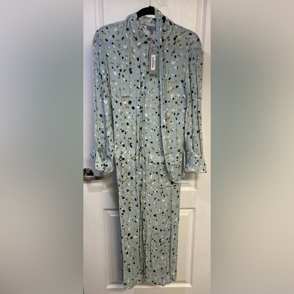 Blue Buttoned Maxi Dress